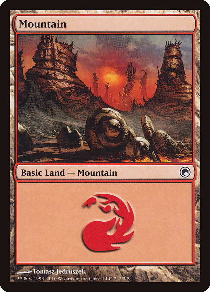 Mountain (242) [Scars of Mirrodin] | Deep Dive Games St. Marys