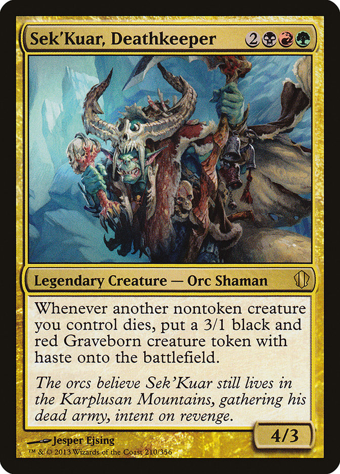 Sek'Kuar, Deathkeeper [Commander 2013] | Deep Dive Games St. Marys