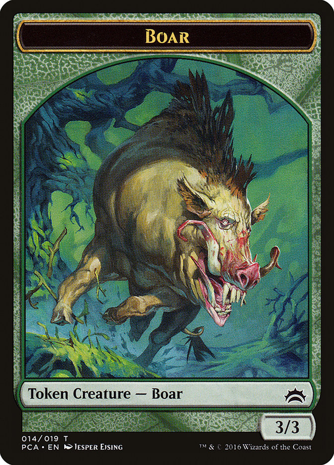 Goblin // Boar Double-Sided Token [Planechase Anthology Tokens] | Deep Dive Games St. Marys