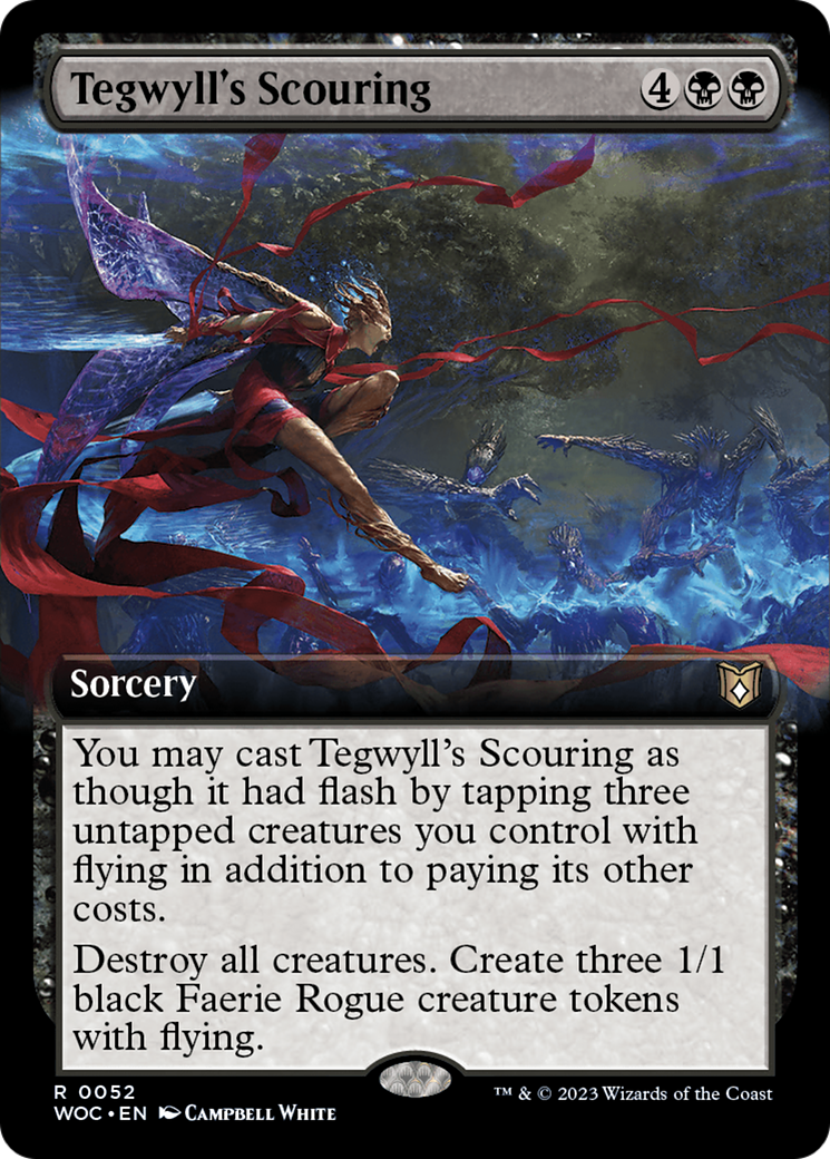 Tegwyll's Scouring (Extended Art) [Wilds of Eldraine Commander] | Deep Dive Games St. Marys