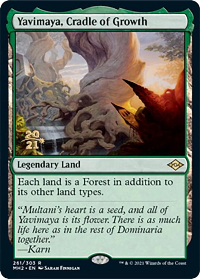 Yavimaya, Cradle of Growth [Modern Horizons 2 Prerelease Promos] | Deep Dive Games St. Marys