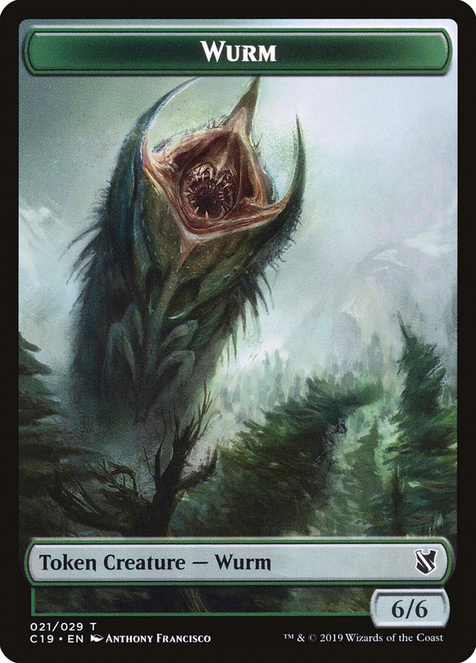 Beast (013) // Wurm Double-Sided Token [Commander 2019 Tokens] | Deep Dive Games St. Marys