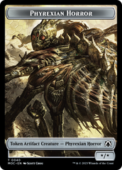 Phyrexian Golem // Phyrexian Horror Double-Sided Token [March of the Machine Commander Tokens] | Deep Dive Games St. Marys