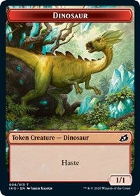 Dinosaur // Human Soldier (003) Double-Sided Token [Ikoria: Lair of Behemoths Tokens] | Deep Dive Games St. Marys