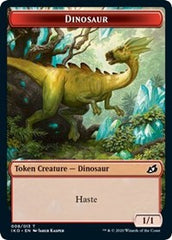 Dinosaur // Human Soldier (003) Double-Sided Token [Ikoria: Lair of Behemoths Tokens] | Deep Dive Games St. Marys