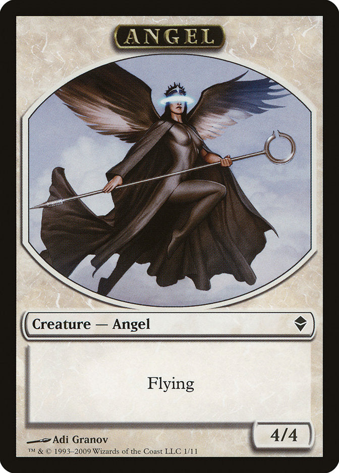 Angel Token [Zendikar Tokens] | Deep Dive Games St. Marys