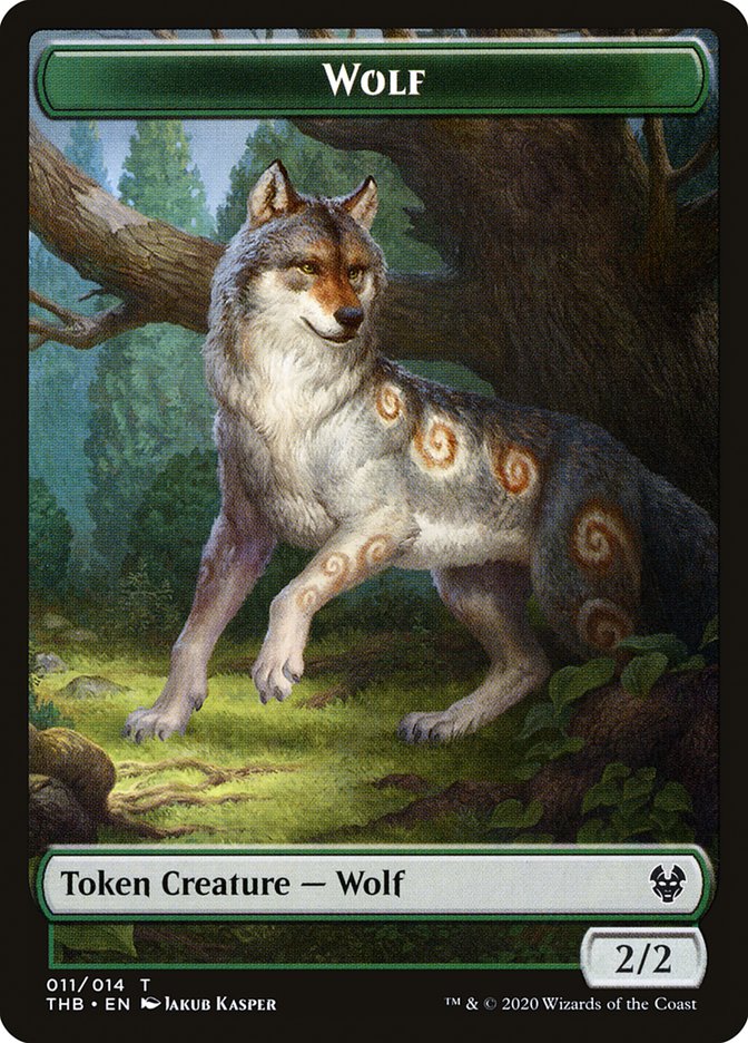 Satyr // Wolf Double-Sided Token [Theros Beyond Death Tokens] | Deep Dive Games St. Marys