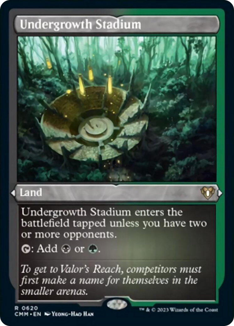 Undergrowth Stadium (Foil Etched) [Commander Masters] | Deep Dive Games St. Marys