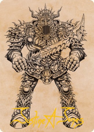 Iron Golem (Showcase) Art Card (Gold-Stamped Signature) [Dungeons & Dragons: Adventures in the Forgotten Realms Art Series] | Deep Dive Games St. Marys