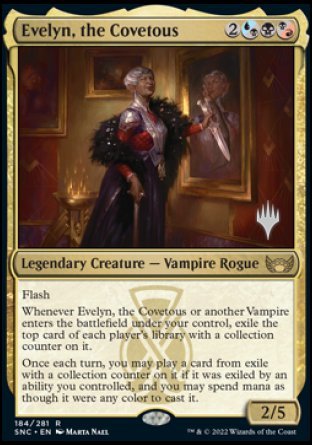 Evelyn, the Covetous (Promo Pack) [Streets of New Capenna Promos] | Deep Dive Games St. Marys