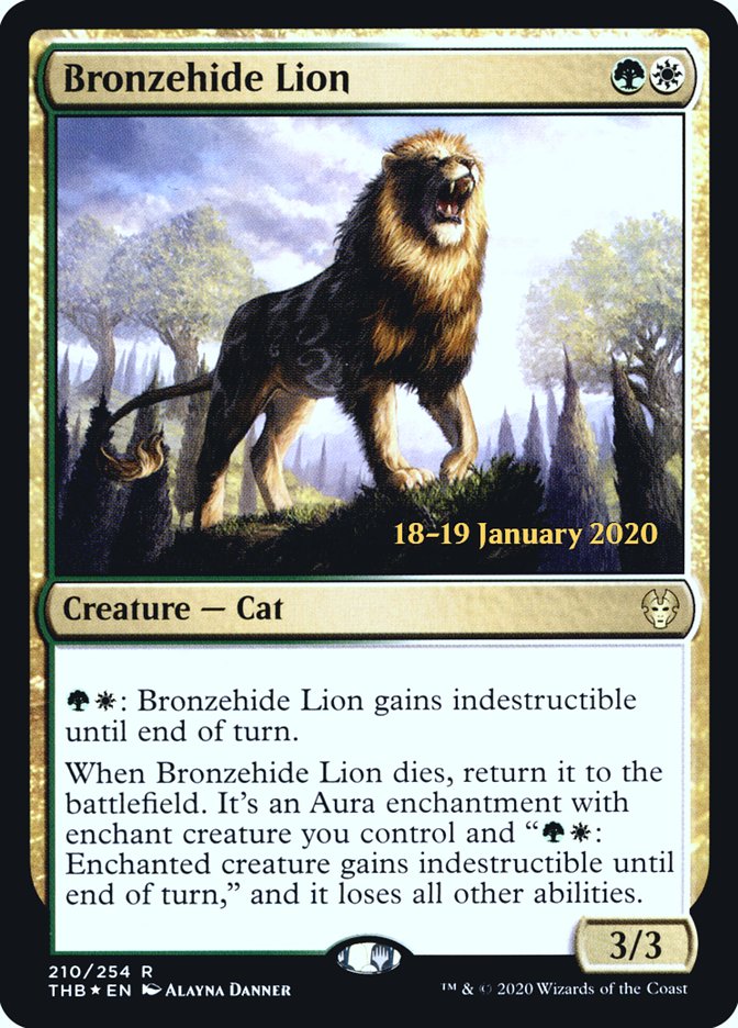 Bronzehide Lion [Theros Beyond Death Prerelease Promos] | Deep Dive Games St. Marys