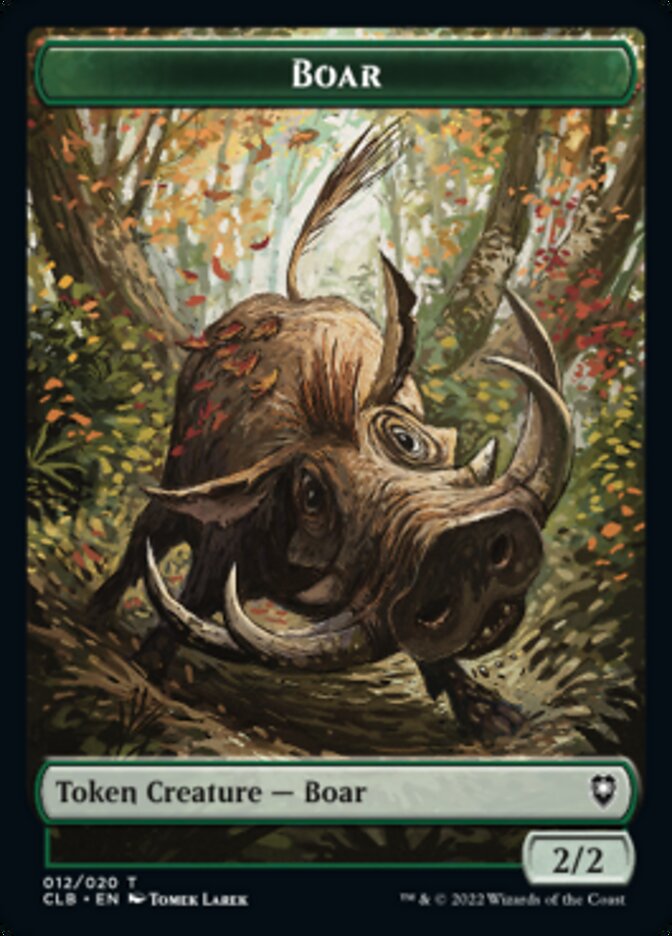 Boar Token [Commander Legends: Battle for Baldur's Gate Tokens] | Deep Dive Games St. Marys