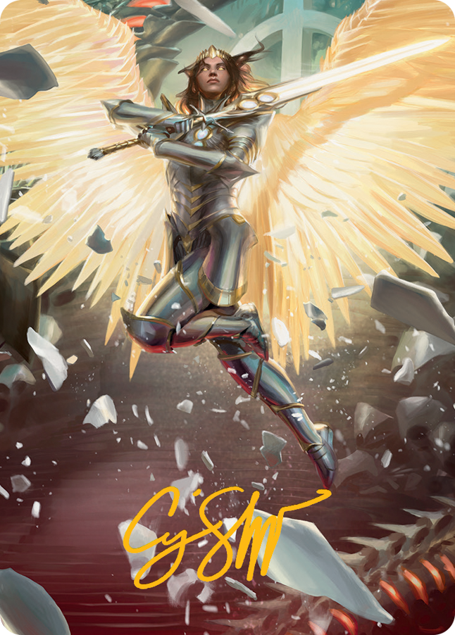 Archangel Elspeth Art Card (Gold-Stamped Signature) [March of the Machine Art Series] | Deep Dive Games St. Marys