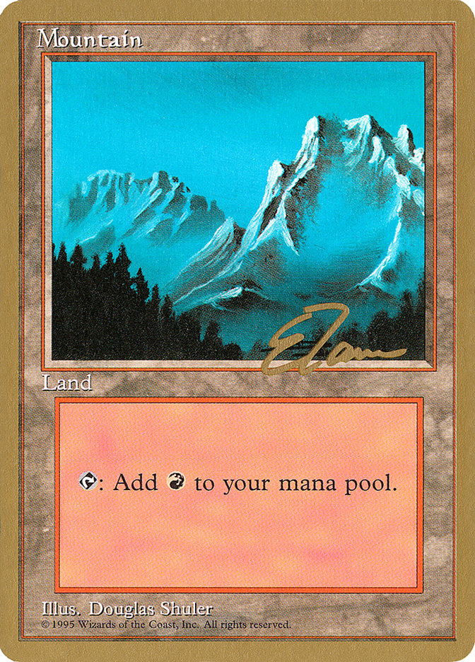 Mountain (et374) (Eric Tam) [Pro Tour Collector Set] | Deep Dive Games St. Marys