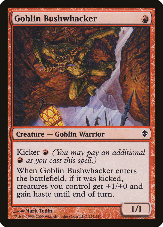 Goblin Bushwhacker [Zendikar] | Deep Dive Games St. Marys