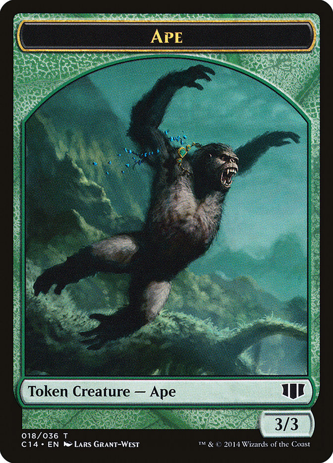 Ape // Zombie (011/036) Double-Sided Token [Commander 2014 Tokens] | Deep Dive Games St. Marys