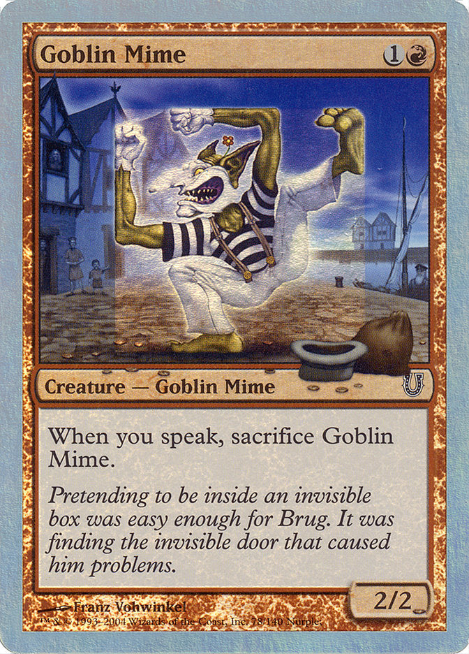 Goblin Mime (Alternate Foil) [Unhinged] | Deep Dive Games St. Marys