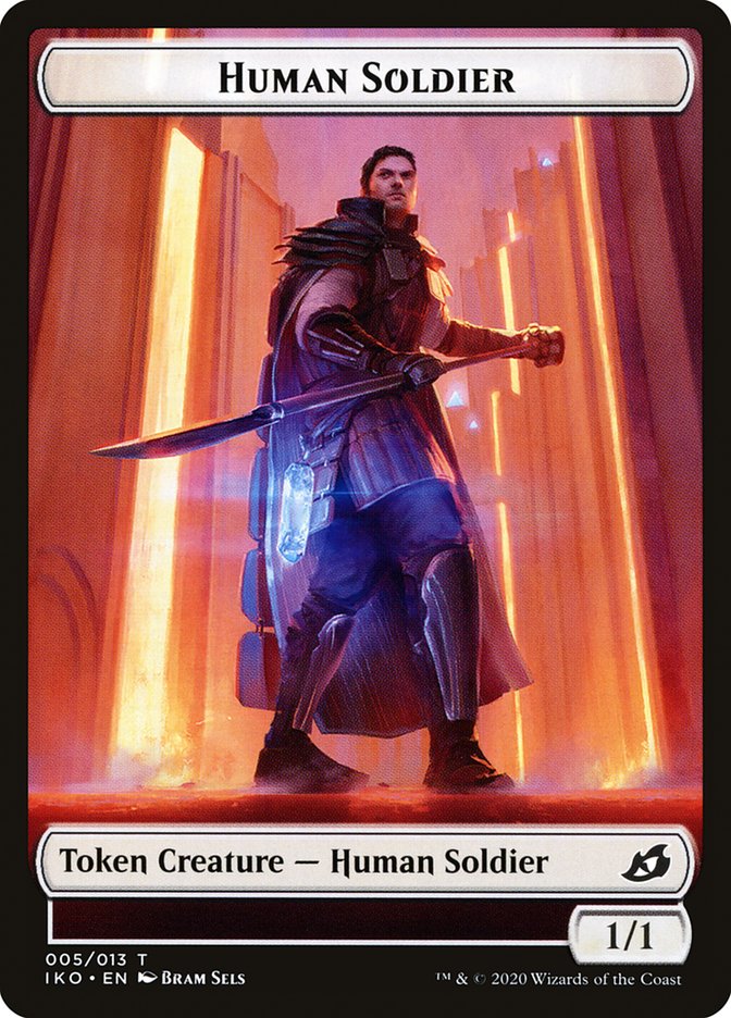 Human Soldier Token (005/013) [Ikoria: Lair of Behemoths Tokens] | Deep Dive Games St. Marys