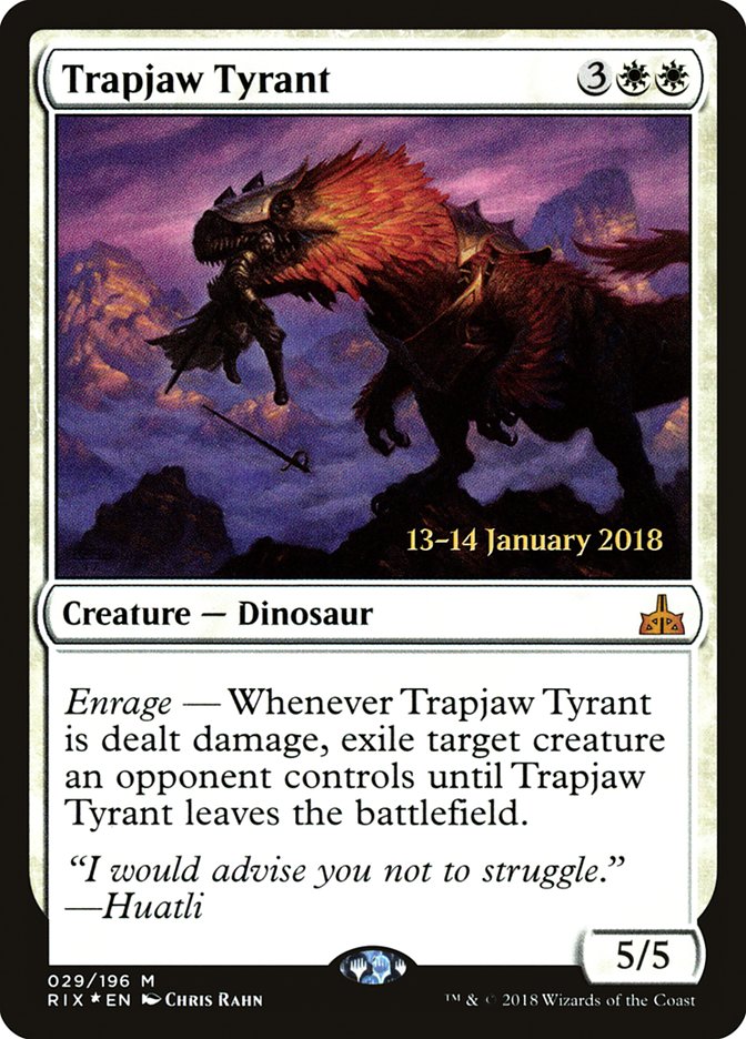 Trapjaw Tyrant [Rivals of Ixalan Prerelease Promos] | Deep Dive Games St. Marys