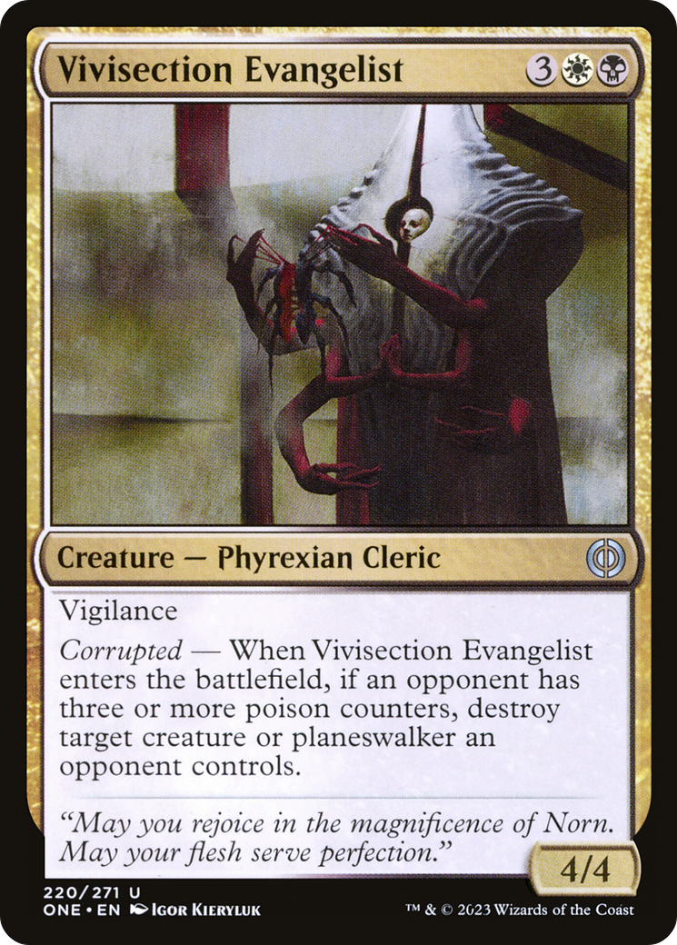 Vivisection Evangelist [Phyrexia: All Will Be One] | Deep Dive Games St. Marys