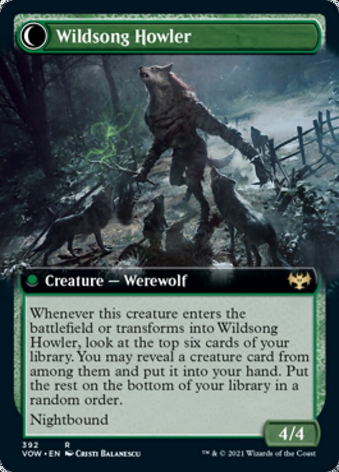 Howlpack Piper // Wildsong Howler (Extended Art) [Innistrad: Crimson Vow] | Deep Dive Games St. Marys