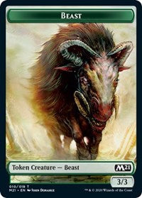 Beast // Treasure Double-Sided Token [Core Set 2021 Tokens] | Deep Dive Games St. Marys