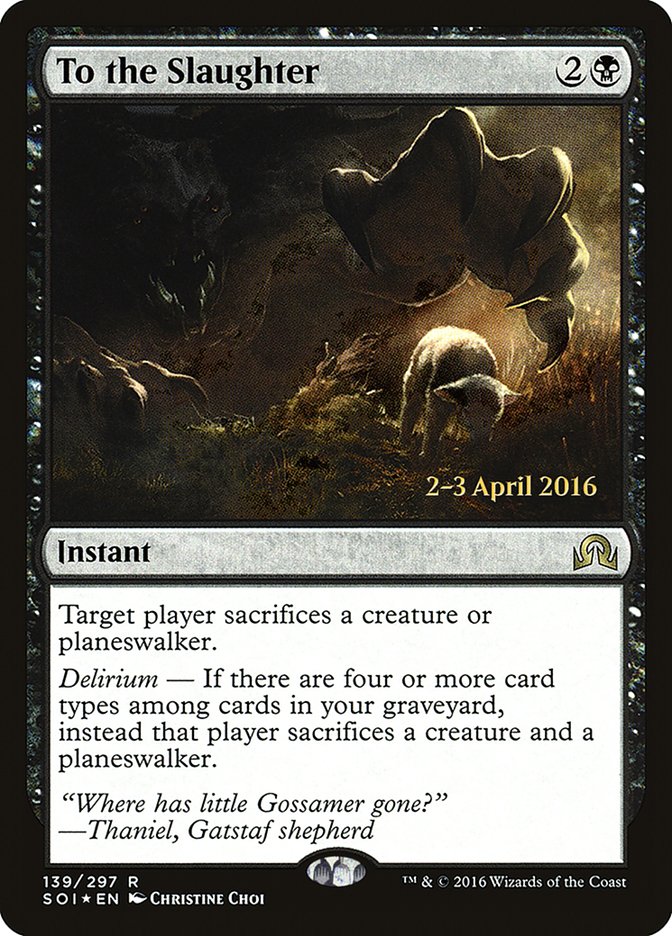 To the Slaughter [Shadows over Innistrad Prerelease Promos] | Deep Dive Games St. Marys