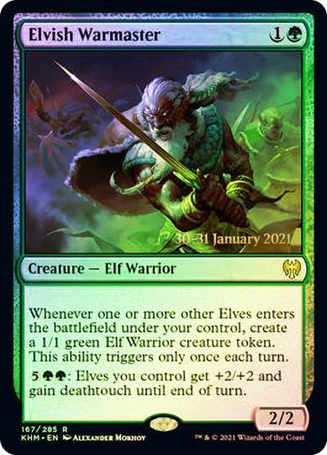 Elvish Warmaster [Kaldheim Prerelease Promos] | Deep Dive Games St. Marys