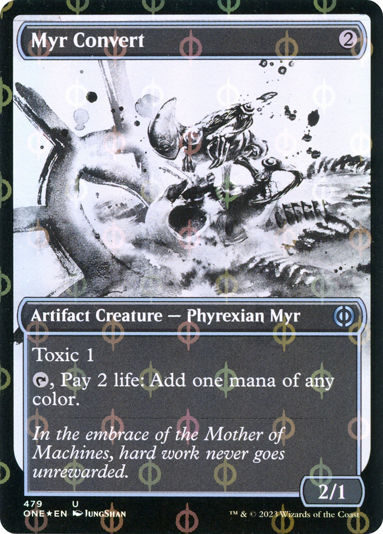 Myr Convert (Showcase Ichor Step-and-Compleat Foil) [Phyrexia: All Will Be One] | Deep Dive Games St. Marys