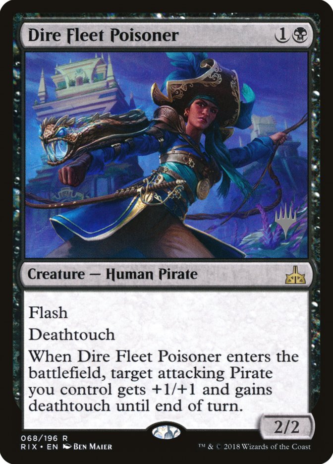 Dire Fleet Poisoner (Promo Pack) [Rivals of Ixalan Promos] | Deep Dive Games St. Marys