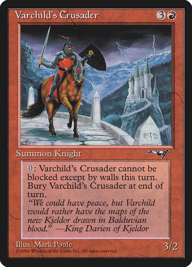 Varchild's Crusader (Brown Horse) [Alliances] | Deep Dive Games St. Marys