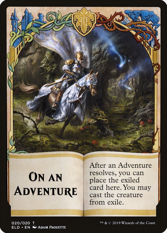 On an Adventure Token [Throne of Eldraine Tokens] | Deep Dive Games St. Marys