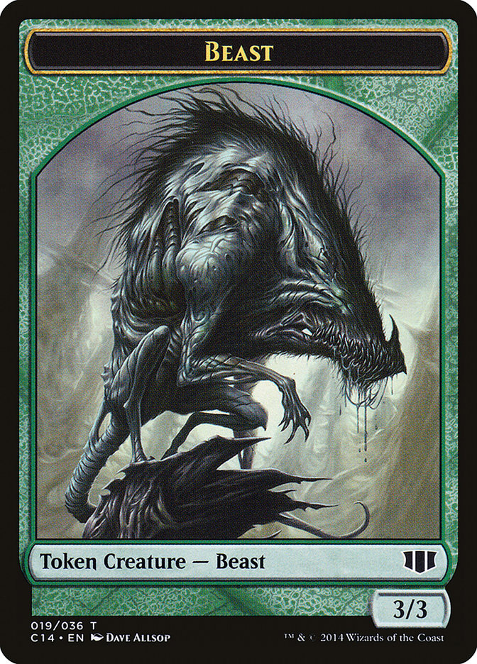 Elemental // Beast (019/036) Double-Sided Token [Commander 2014 Tokens] | Deep Dive Games St. Marys