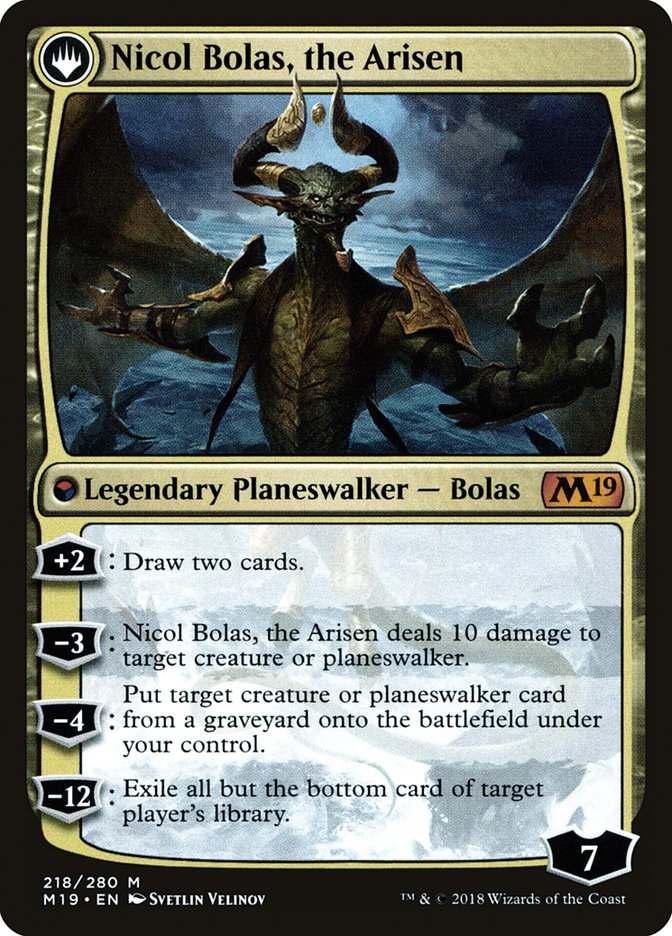 Nicol Bolas, the Ravager // Nicol Bolas, the Arisen [Core Set 2019 Prerelease Promos] | Deep Dive Games St. Marys