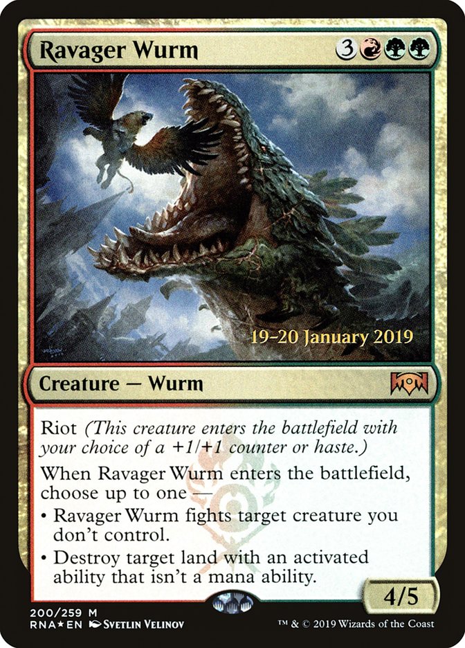 Ravager Wurm [Ravnica Allegiance Prerelease Promos] | Deep Dive Games St. Marys