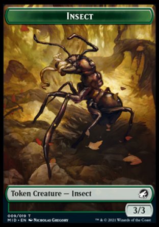 Insect Token [Innistrad: Midnight Hunt Tokens] | Deep Dive Games St. Marys