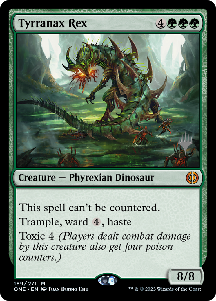 Tyrranax Rex (Promo Pack) [Phyrexia: All Will Be One Promos] | Deep Dive Games St. Marys