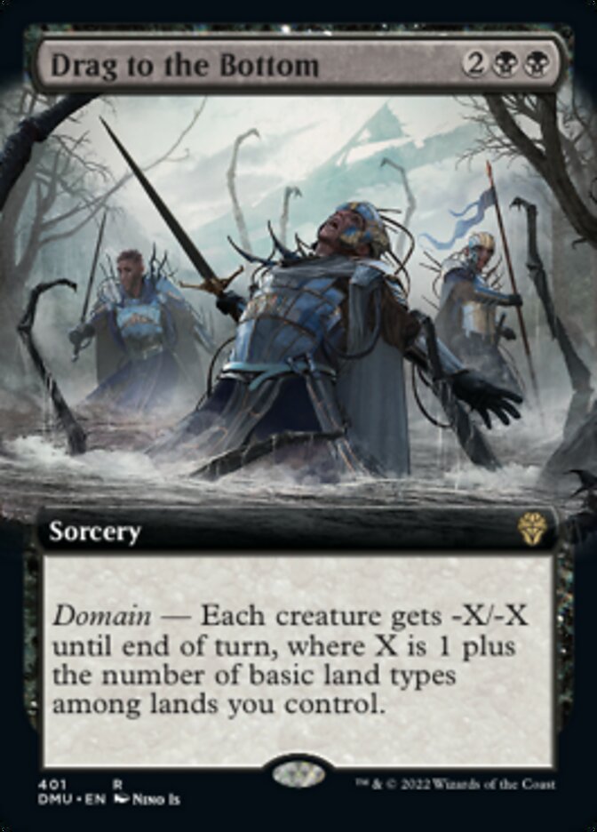 Drag to the Bottom (Extended Art) [Dominaria United] | Deep Dive Games St. Marys