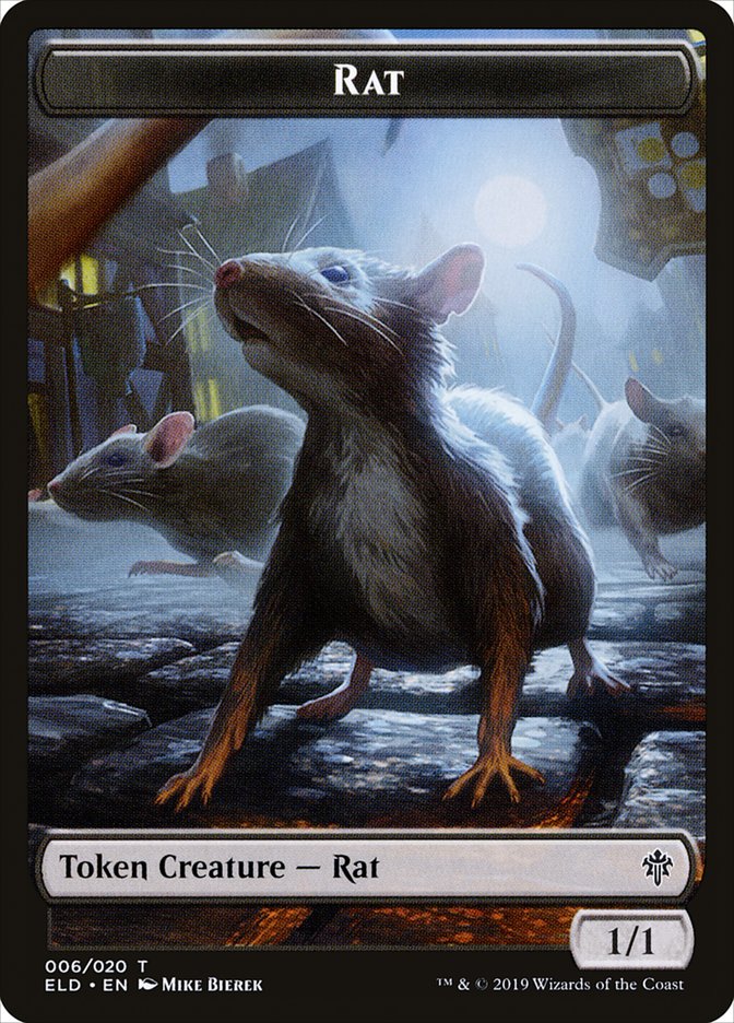 Rat Token [Throne of Eldraine Tokens] | Deep Dive Games St. Marys