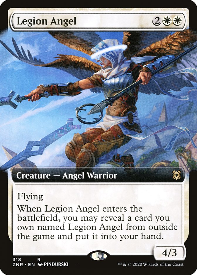 Legion Angel (Extended Art) [Zendikar Rising] | Deep Dive Games St. Marys