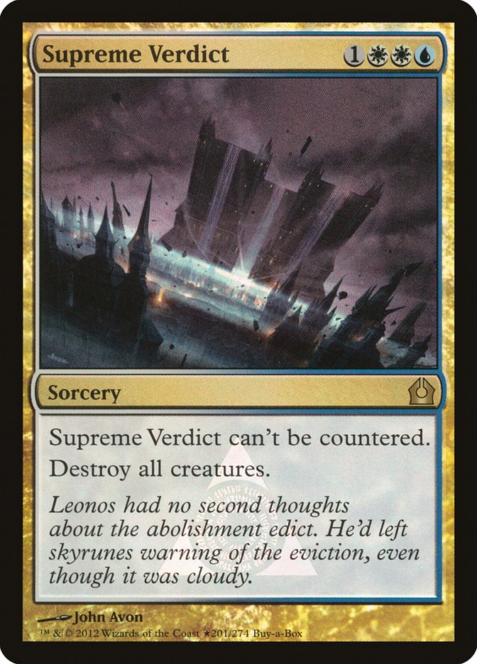 Supreme Verdict (Buy-A-Box) [Return to Ravnica Promos] | Deep Dive Games St. Marys