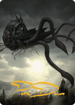 Nautiloid Ship Art Card (Gold-Stamped Signature) [Commander Legends: Battle for Baldur's Gate Art Series] | Deep Dive Games St. Marys