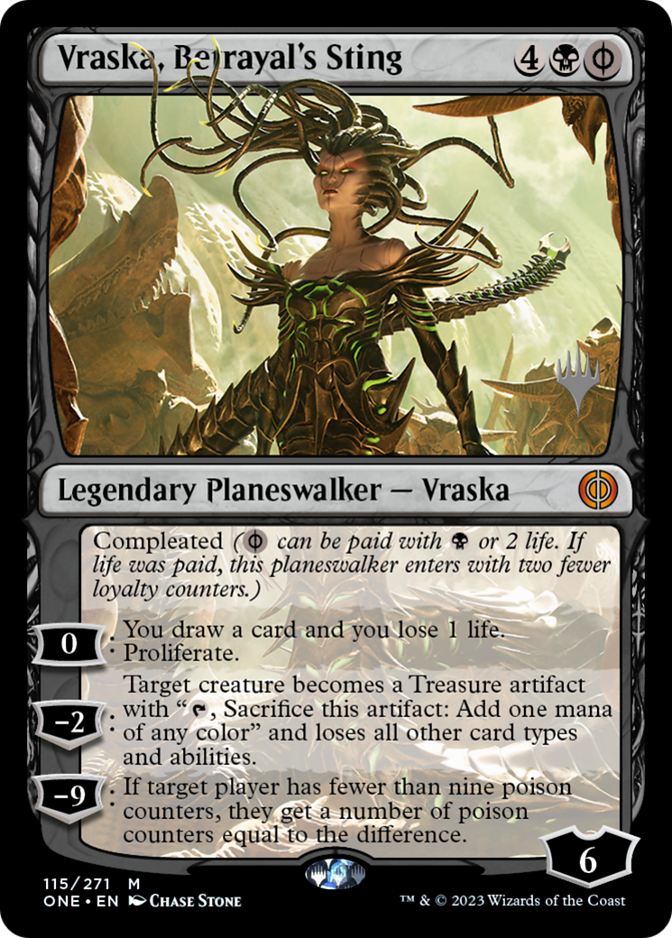 Vraska, Betrayal's Sting (Promo Pack) [Phyrexia: All Will Be One Promos] | Deep Dive Games St. Marys