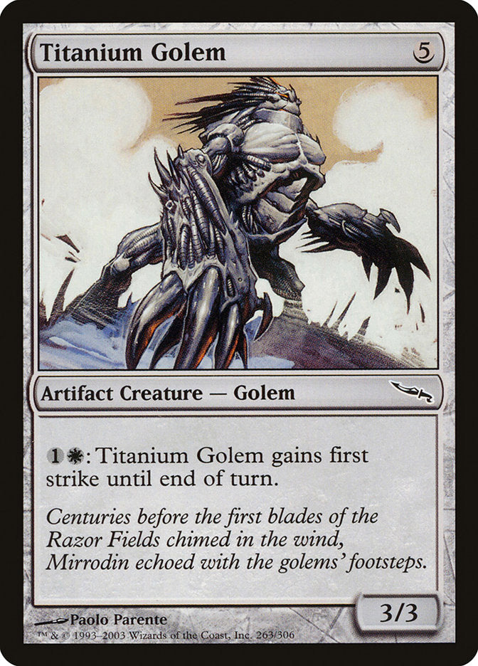 Titanium Golem [Mirrodin] | Deep Dive Games St. Marys