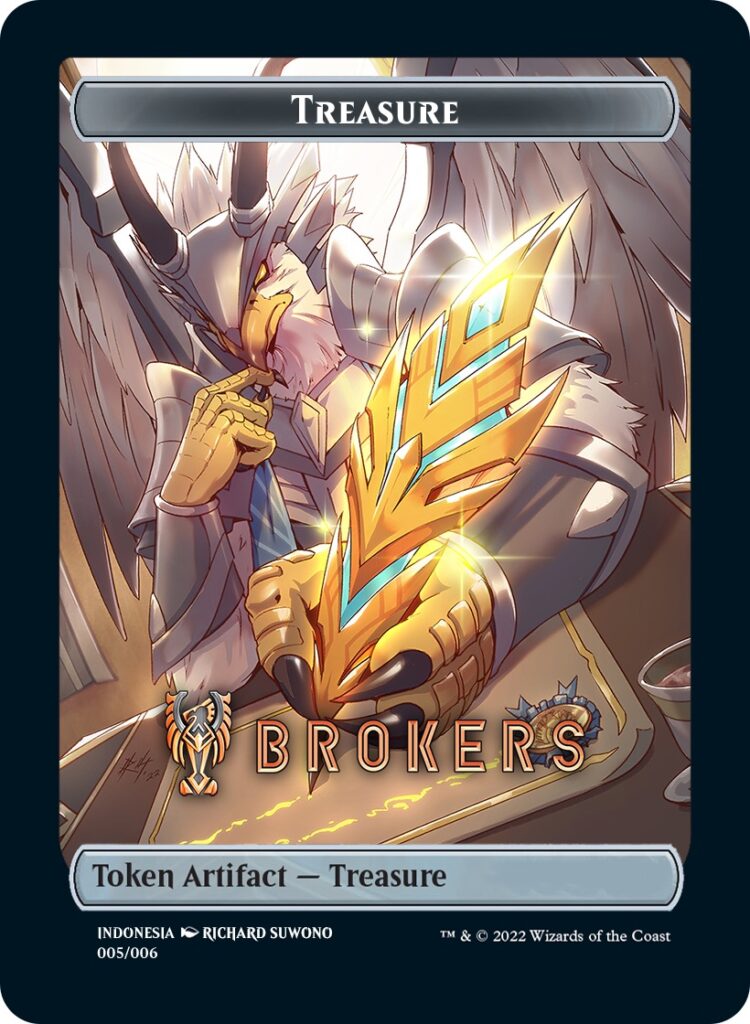 Treasure Token (Brokers) (Southeast Asia Artists) [Streets of New Capenna Tokens] | Deep Dive Games St. Marys