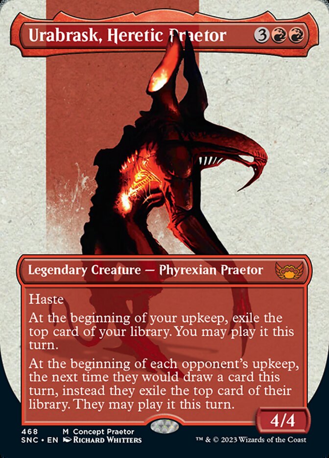 Urabrask, Heretic Praetor (Borderless Concept Praetors) [Phyrexia: All Will Be One] | Deep Dive Games St. Marys