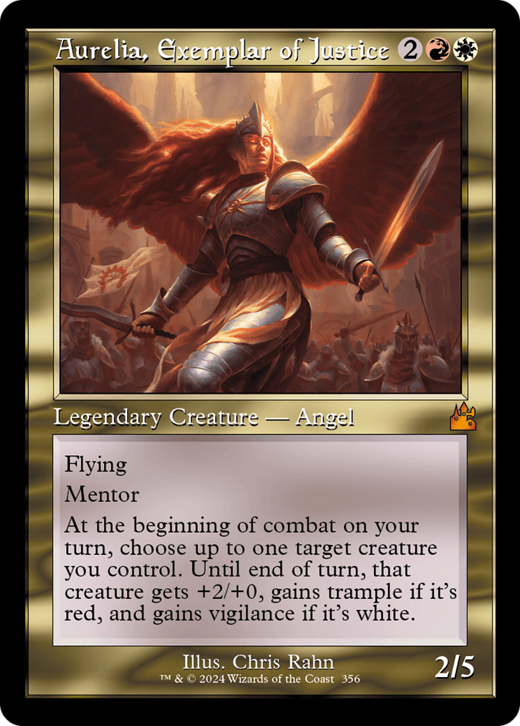 Aurelia, Exemplar of Justice (Retro) [Ravnica Remastered] | Deep Dive Games St. Marys