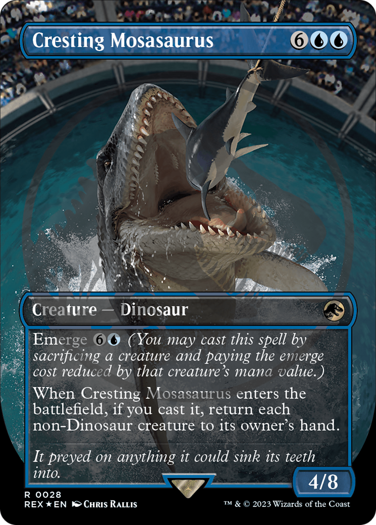 Cresting Mosasaurus Emblem (Borderless) [Jurassic World Collection Tokens] | Deep Dive Games St. Marys