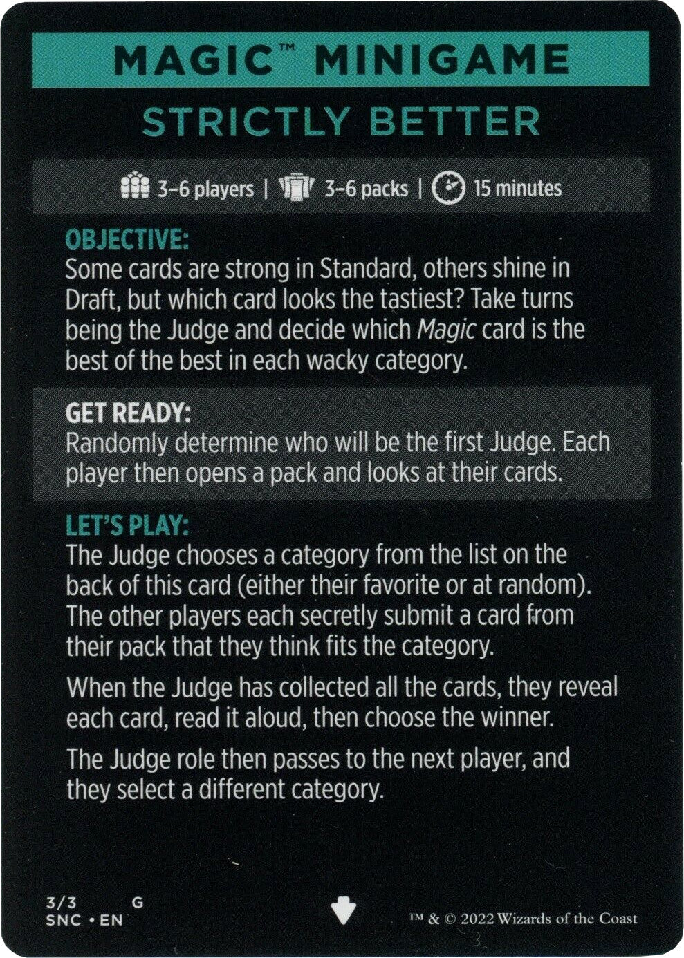 Strictly Better (Magic Minigame) [Streets of New Capenna Minigame] | Deep Dive Games St. Marys