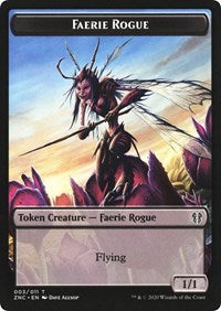 Faerie Rogue // Thopter Double-Sided Token [Zendikar Rising Commander Tokens] | Deep Dive Games St. Marys